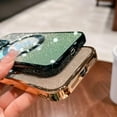 thumbnail image 6 of for iPhone 13 Pro Case Glitter Magnetic Compatible with MagSafe Full Camera Lens Protection Luxury Plating Cute Bling Clear Shockproof Slim Phone Case for Women Girls (Gold), 6 of 14