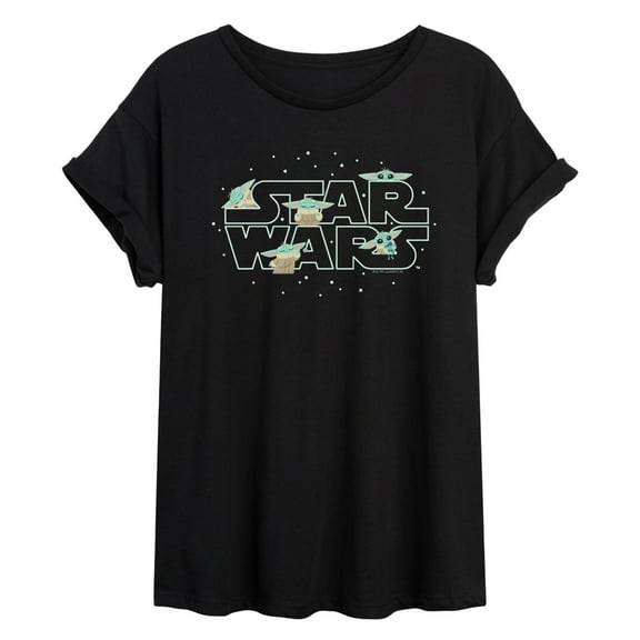 Star Wars - The Mandalorian Grogu Star Wars   - Womens Oversized Graphic T-Shirt