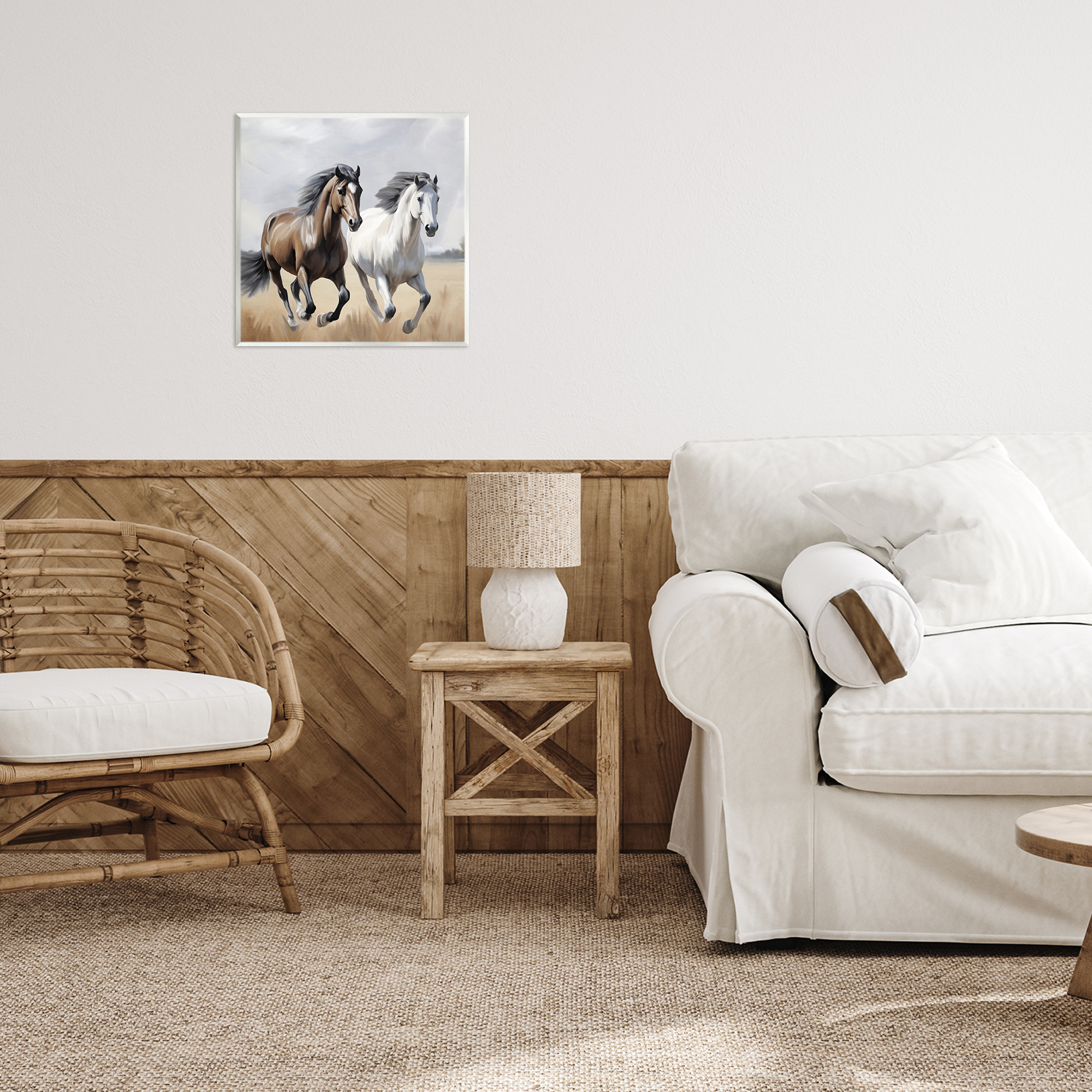 Stupell Industries Wild Run Twin Horses Wall Plaque Art, design by Kim Allen