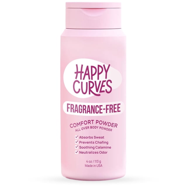 Polvo corporal HAPPY CURVES Comfort sin talco 113 g