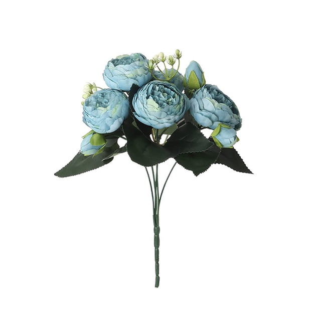 Fleurs Artificielles de Pivoines Roses Décoration Maison Fête Mariage Bouquet de Fausses Roses