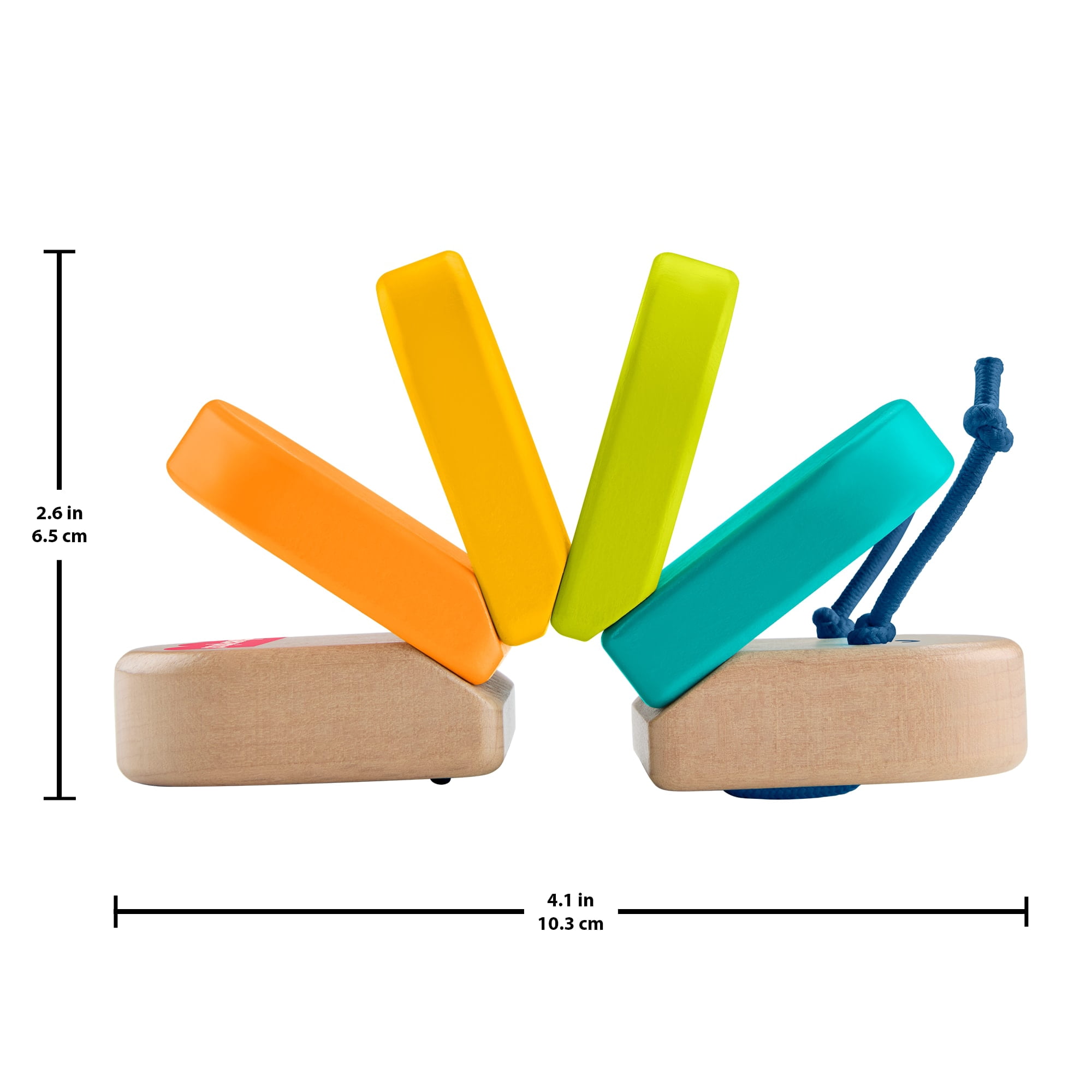 Fisher-Price Wooden Clacker Caterpillar Developmental Activity Rattle Toy for Infant, 1 Wood Piece