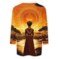 thumbnail image 3 of Tbopshirt Black History Month Shirts Women,Plus Size Tops 3/4 Sleeve,Fashion Printed Casual Round Neck Pullover Womens Graphic T Shirts,S-XXXL,Black History Gifts, 3 of 5