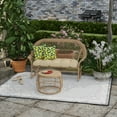 thumbnail image 4 of Jordan Manufacturing 16" x 16" Lemons Navy Fruit Square Outdoor Throw Pillow with Welt, 4 of 11