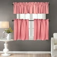thumbnail image 7 of Native Fab 3 Pieces Window Curtain Tiers and Valance Set - Farmhouse Vintage Kitchen Tiers and Valance Set Rod Pocket - Red White, 7 of 7