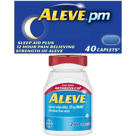 Aleve Pain Reliever/Fever Reducer Naproxen Sodium Day & Night Bundle