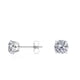 thumbnail image 5 of JeenMata Aros Solitarios de Moissanita de 4 Quilates con Forma Redonda y Baño de Oro Blanco de 18 K sobre Plata con Certificación, 5 of 6