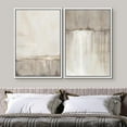 thumbnail image 3 of IDEA4WALL Framed Canvas Print Wall Art Set Grunge Duotone Tan Abstract Illustration Digital Art Wall Decor Bohemian Retro Artwork Contemporary for Living Room, Bedroom, Office - White 16"x24"x2, 3 of 5