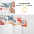 thumbnail image 5 of Orange Blue Pink Coastal No Hook Shower Curtain Waterproof, Bathroom Curtains with Snap in Liners and See Through Top Window, Summer Nautical Shell Beach Hotel Style Bathtub Curtains Shower 54"Wx78"L, 5 of 8