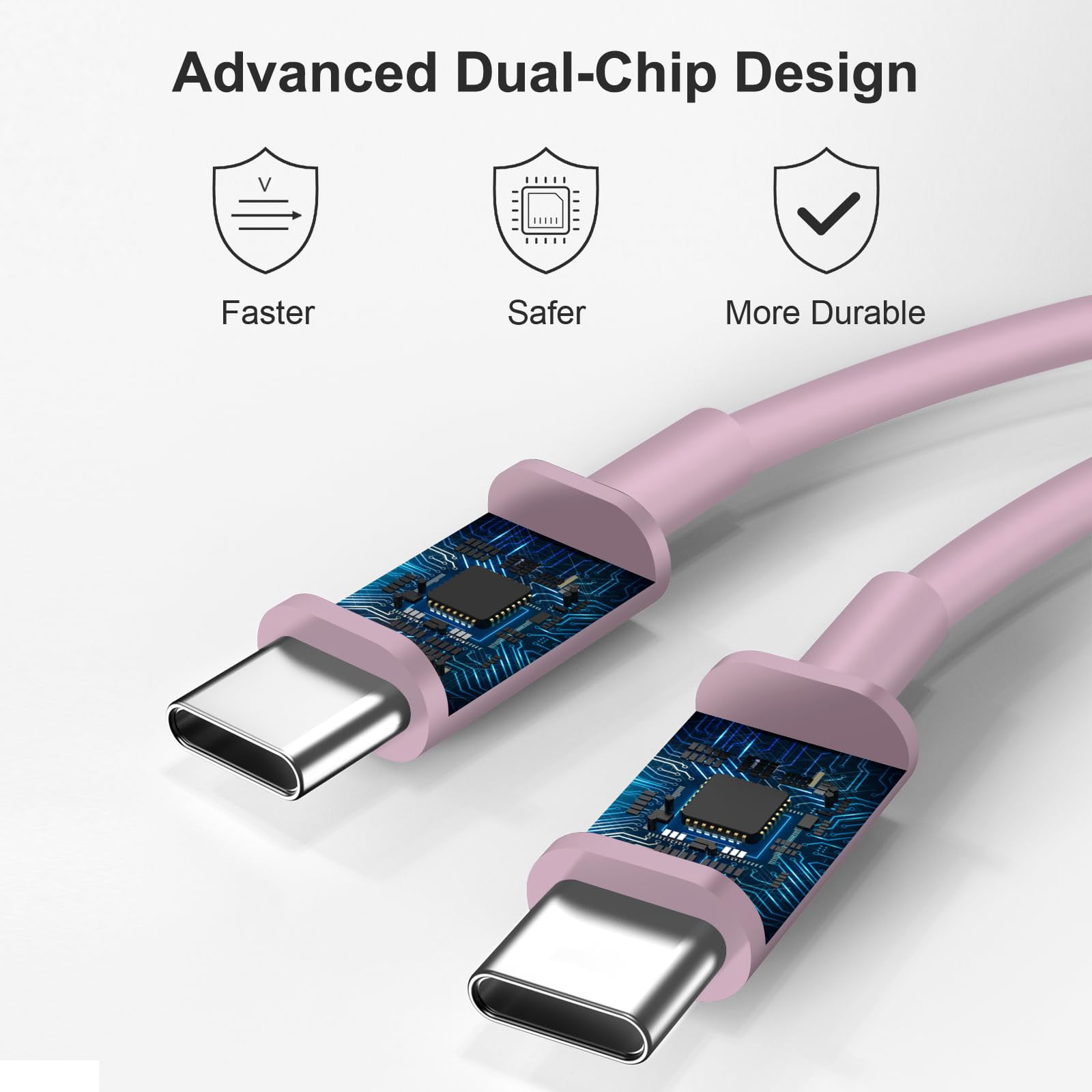 Quyaojz for iPhone 17 16 15 Charger Fast Charging 2+2Pack 20W USB C Wall Charger with 10FT Fast Charging Cable Compatible with iPhone 17/17 Air/17 Pro/iPhone 16/15 Series, iPad Pro/AirPods-Pink
