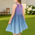 thumbnail image 4 of QNANSPI Young Girls Sundress,Girls Boho Dress,Fashion Girls Round Neck Sleeveless Patchwork Dress Playful Comfortable Summer Casual Sundress Dresses, 4 of 4