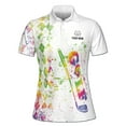 thumbnail image 2 of Custom Rainbow Color Golf Lover Women's Polo Shirt S-5XL, 2 of 7