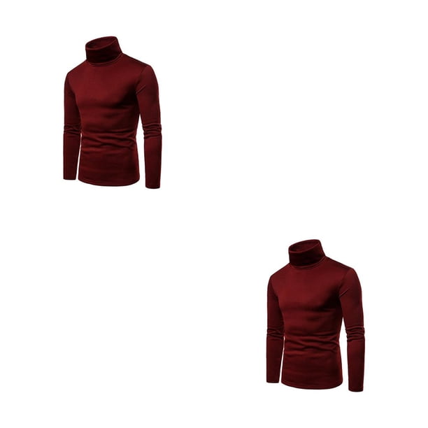 Sonducket Camisa térmica de algodón con cuello alto para hombre, jersey de manga larga, suave, para otoño e invierno, para el hogar y la Type7 NO7