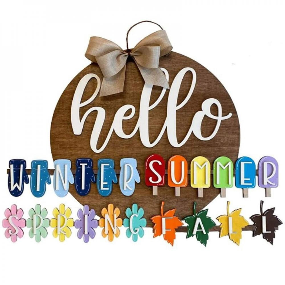 Best New Wooden Door Signs DIY Home Decorative Name Plate For Door Plus  Twine Easy To Hang - Walmart.com