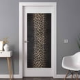 thumbnail image 2 of Leopard Print Window Privacy Film, Chic Abstract Black Brown Animals Texture Static Cling UV Sun Blocking Heat Control Window Tint, Non-Adhesive One Way Windows Privacy Cover 35.4''x78.7'', 2 of 7