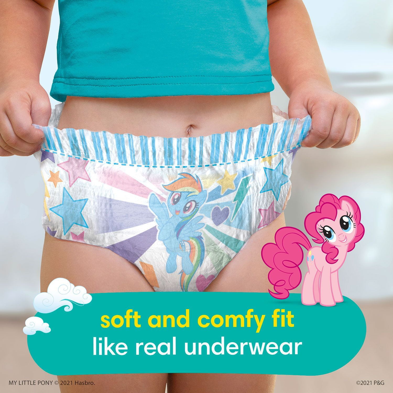 Pampers Easy Ups Girls Training Pants, Size 2T-3T, 84 Count