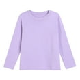thumbnail image 5 of idosla Girls Long Sleeve Tees Solid Color Soft Loose Casual T-Shirts Kids Basic Crewneck T-Shirts Top for Teen Youth (Light Purple, 13-14 Years), 5 of 5