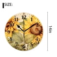 thumbnail image 2 of 14 Inch Wall Clock Battery Operated Silent Clock Decorative for Office, Kitchen, Outdoor, Living Room，Vintage Farm Sunflowers Print, 2 of 4