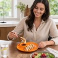 thumbnail image 5 of Dumpling Serving Plate with Built-in Sauce Compartment Divided Snack Dish for Kitchen Dining Table Appetizer Sushi Dessert Home Daily Use Party Supplies, 5 of 7