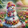thumbnail image 4 of Kit Punto Cruz Con Muñeco Nieve Hilo Algodón Ecológico Bordado 11CT 45x45cm, 4 of 8