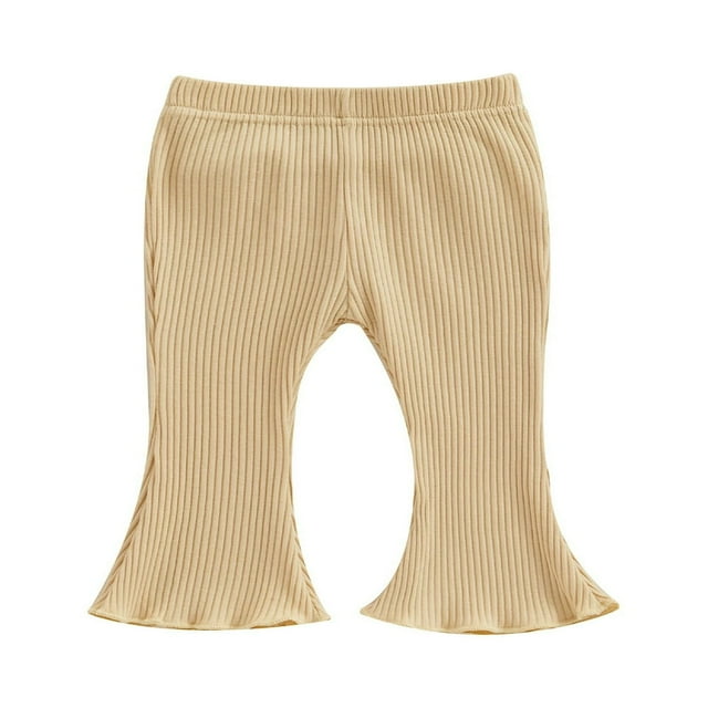 Leggings Décontractés pour Fille avec Bas Évasé et Texture Côtelée