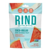 RIND Snacks Coco-Melon Dried Fruit Superfood - 3oz Bags, 6 Bags Total - Organic Coconut, Watermelon, Cantaloupe