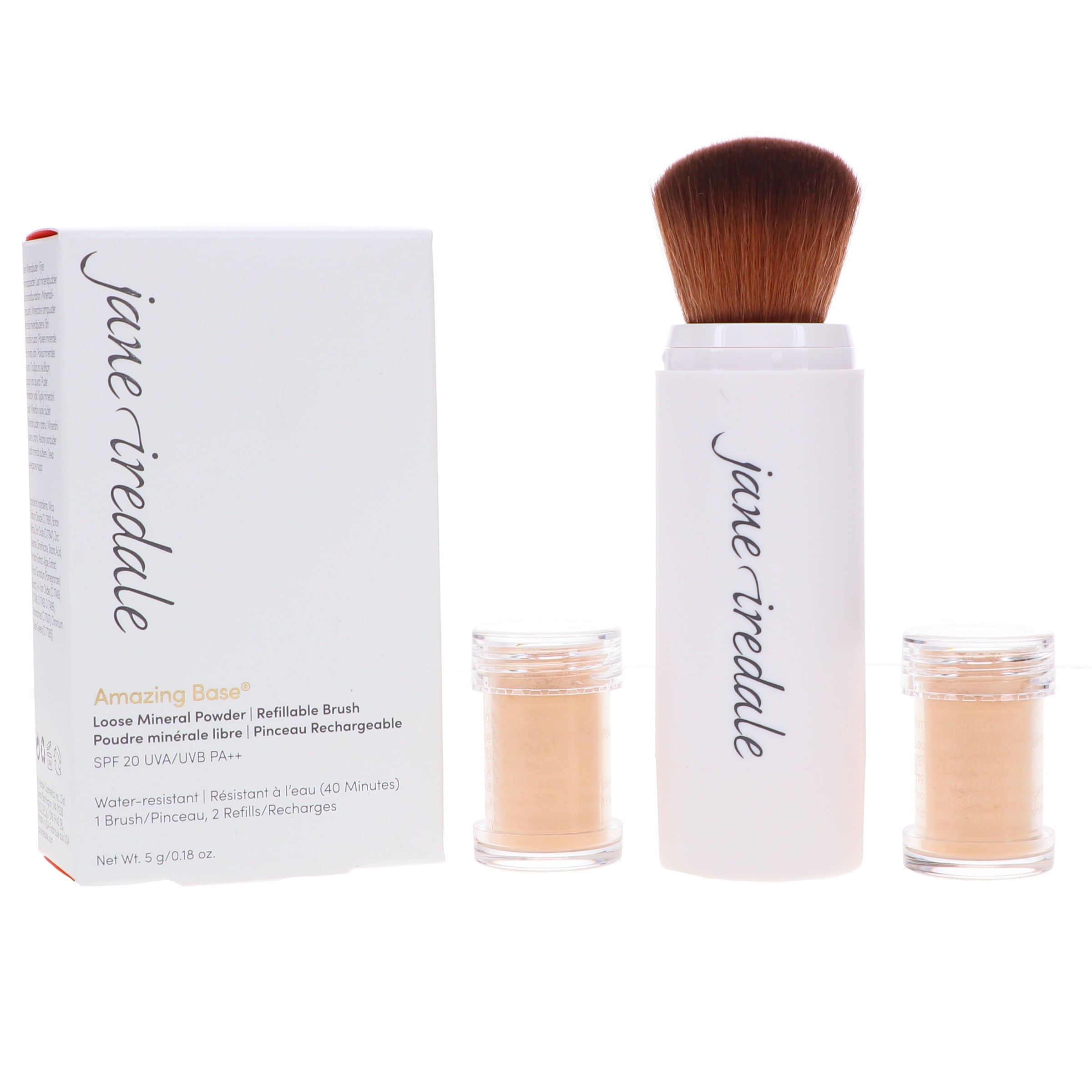 jane iredale Amazing Base Loose Mineral Powder Refillable Brush Warm Sienna 0.18 oz