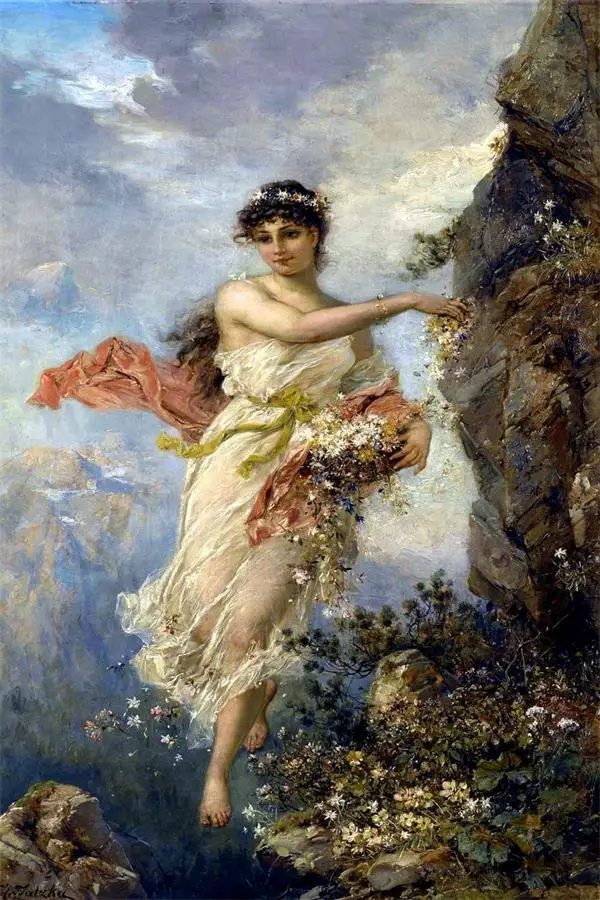 Reproducciones de pinturas de Hans Zatzka, estética renacentista