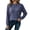 Navy, variant on Crew Neck Tops for Women, Soft Stretch Long Sleeve Solid Color Casual Slim Pullover Tops Basic Shirts for Everyday Loungewear