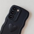 thumbnail image 6 of for Galaxy S23+ Plus Case 5G(6.6" 2023),Cute 3D Colors Love Heart Wavy Frame Full Protection for Samsung Galaxy S23+ 6.6" Soft TPU Shockproof Phone Cover for Women Girls,Black, 6 of 6