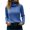 Royal Blue, variant on WTOBBY Women's Fashionable Solid Color High Neck Long Sleeved Sweater Pullover, Knitted Top for Elegant and Casual Outfits, Versatile and Warm,Army Green L