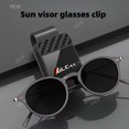 thumbnail image 3 of For Mercedes Benz GLC43 Carbon Fiber pattern Car Sun Visor Glasses Clip Ticket holder ABS Resin multifunctional storage glasses holder, 3 of 10