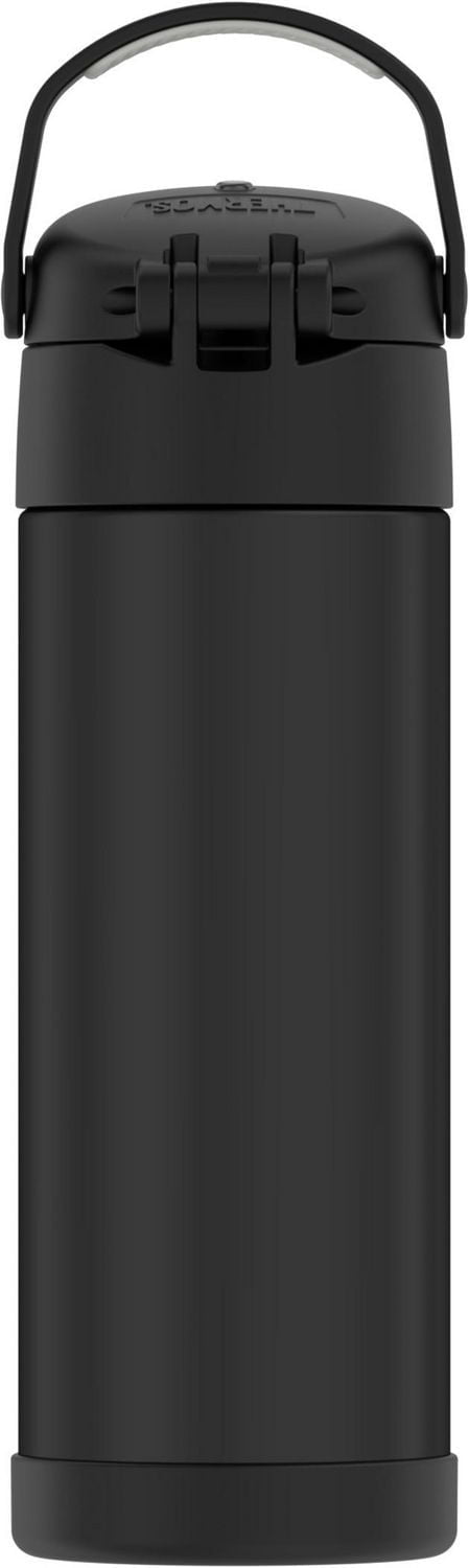 Thermos Kids Stainless Steel Vacuum Insulated Funtainer Water Bottle with Spout Lid, 470 ml, Black, 16 OZ/473 ml, Black