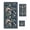 Lake Blue, variant on Black Spring Floral Towel Set of 3, Soft Microfiber Bath Towels, Hand Towel, Washcloths, Elegant Pastoral Flowers Birds Retro Art Quick-Dry Absorbent Towels for Bathroom Kitchen Hotel Beach Gym Spa