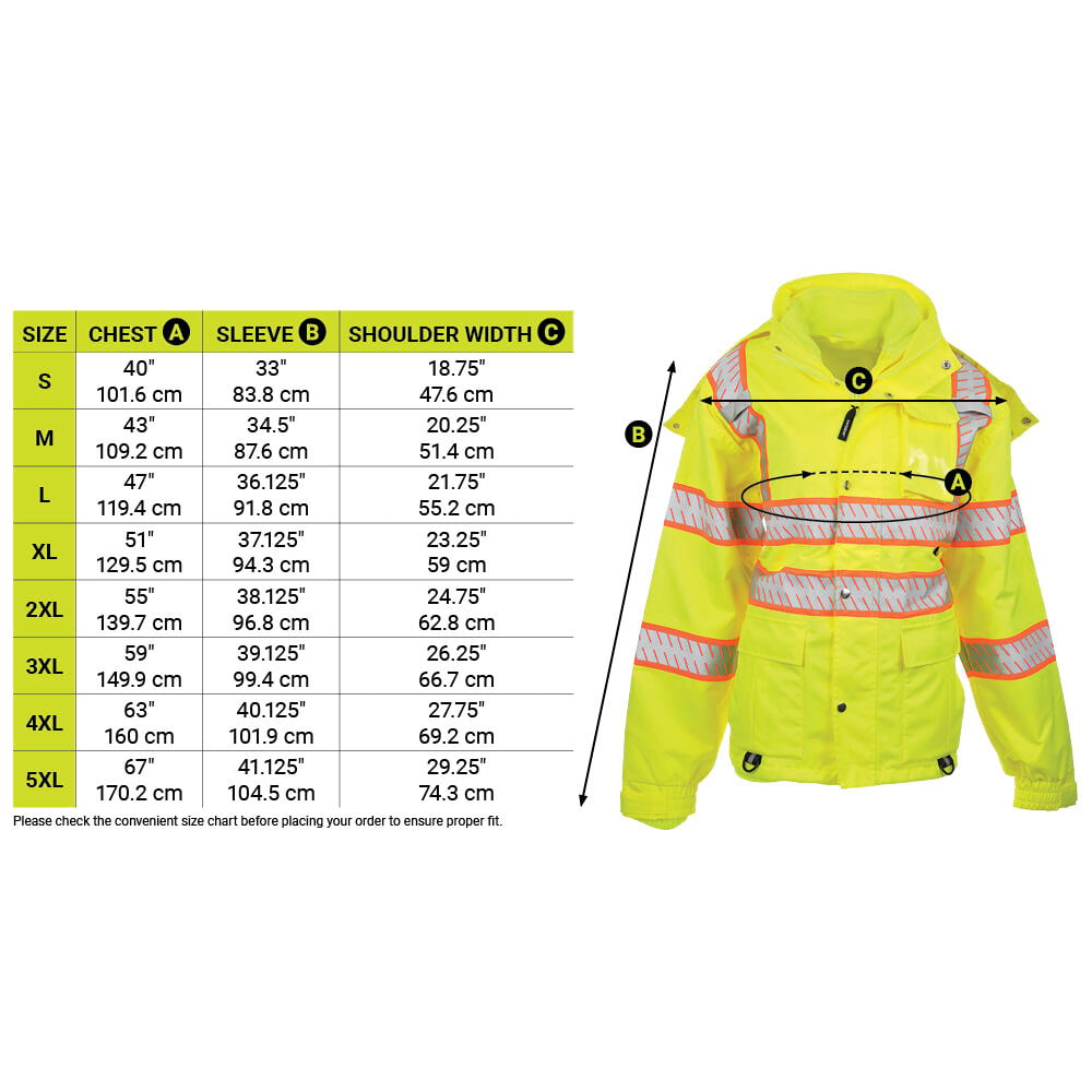 thumbnail image 3 of Women's High Visibility Removable Fleece-Lined Parka Jacket, Type R Class 3, 4XL, SAFEGEAR, 3 of 4