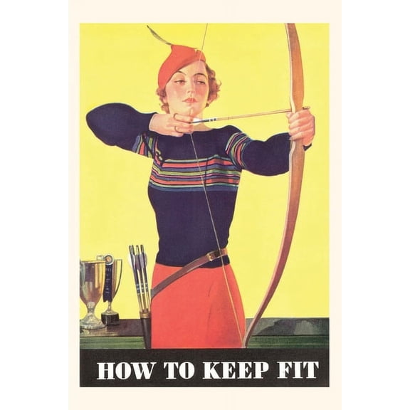 Pocket Sized - Found Image Press Journals: Vintage Journal How to Keep Fit, Woman Archer (Paperback)