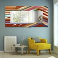 thumbnail image 6 of Empire Art Direct Lineal Color Rectangular Beveled Mirror on Free Floating Reverse Printed Tempered Art Glass, 72" x 36" x 0.4", Ready to Hang, 6 of 9