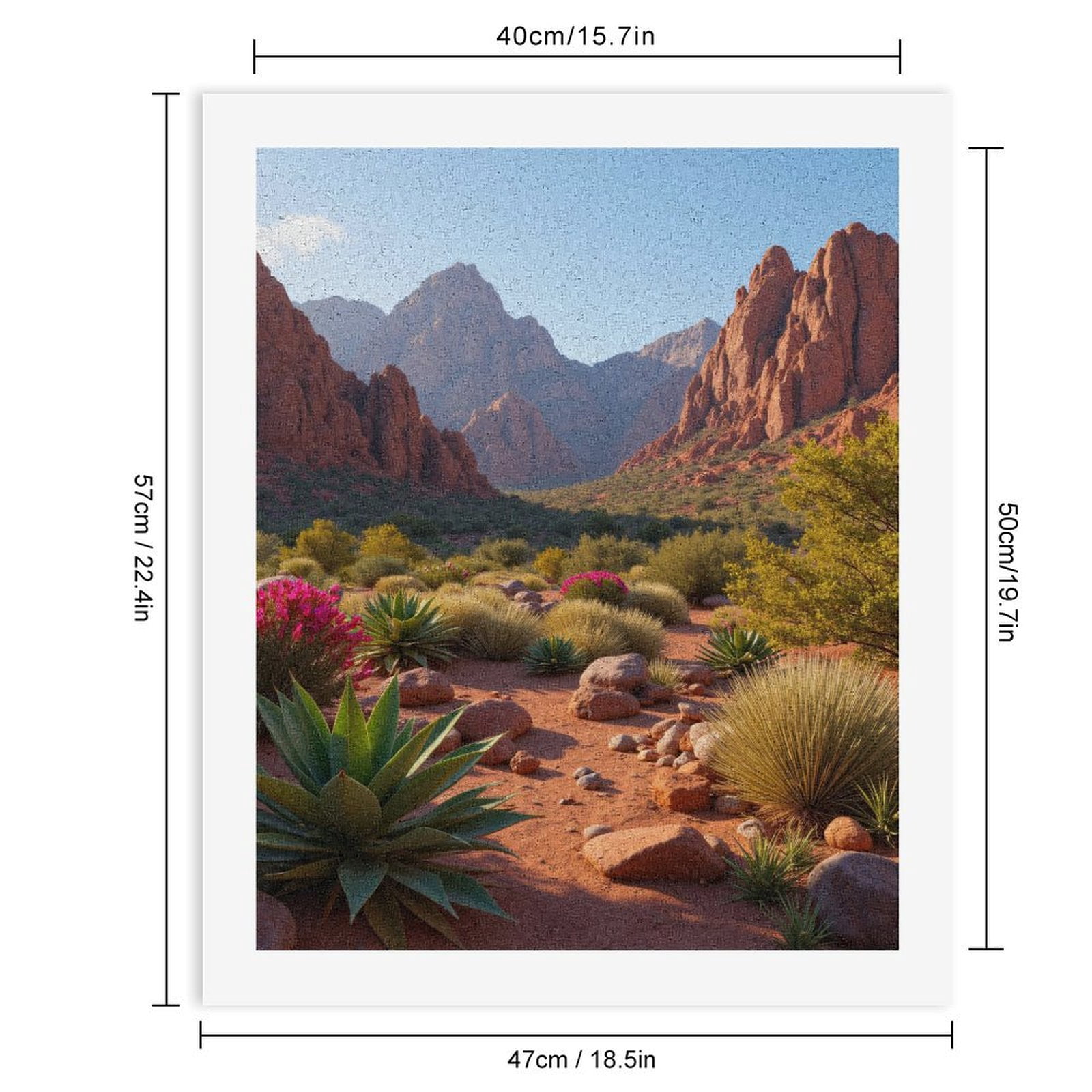 Paint by Numbers Kit for Adults, Desert Landscape Red Rock Scenery Paint by Numbers, Easy Paint by Numbers Kit for Adults Beginner, DIY Adult Paint by Number Kits on Canvas, 12x16in Home Decor