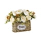 thumbnail image 5 of Flores artificiales con cesta para centro de mesa, decoración del hogar, regalo, suministros para fiestas Blanco, 5 of 9