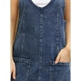 thumbnail image 5 of DARING DIVA Women's Loose Sleeveless Pinafore Mini Denim Dresses S Blue, 5 of 7