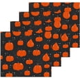 thumbnail image 2 of Thanksgiving Pumpkin Halloween Design Washcloth 12x12in Set, 2 Pack Absorbent Cotton Towel Square Kitchen Dishes Towels, Soft Cleaning Face Hand Towel Fast Drying, 2 of 7