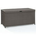 thumbnail image 1 of Pemberly Row Coffre de Terrasse en Osier pour Patio, Gris Patiné, 1 of 8