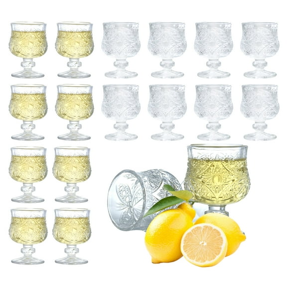 Cordial Glasses,1.7oz/50ml,Shot Glasses Set of 16,shot glasses with stem/tequila shot glasses/Sherry glasses