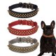 thumbnail image 5 of Collar ancho para perro con horquilla dorada, collar para perro de cuero PU con remaches de setas, collar ajustable duradero para mascotas, paquete de 7, 5 of 5
