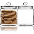 thumbnail image 7 of 1 Gallon Glass Cookie Jar - Large Food Storage Container with Airtight Lid - Keep Fresh Flour, Chewy Pet Treats, Candy, Dried Foods, Detergent Pods for Your Kitchen or Laundry Room- Pack of 2, 7 of 7