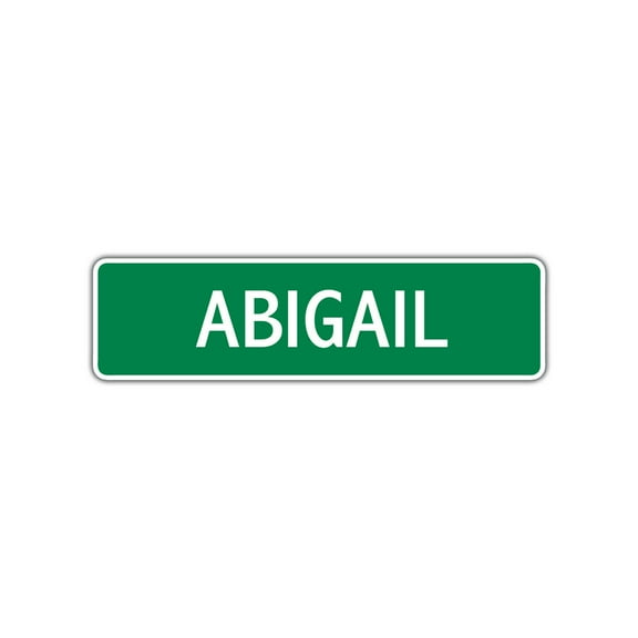 Abigail Girls Children Name Letter Printed Label Indoor Outdoor Unique Wall Plaque Decoration Aluminum Metal Sign 4"x13.5"