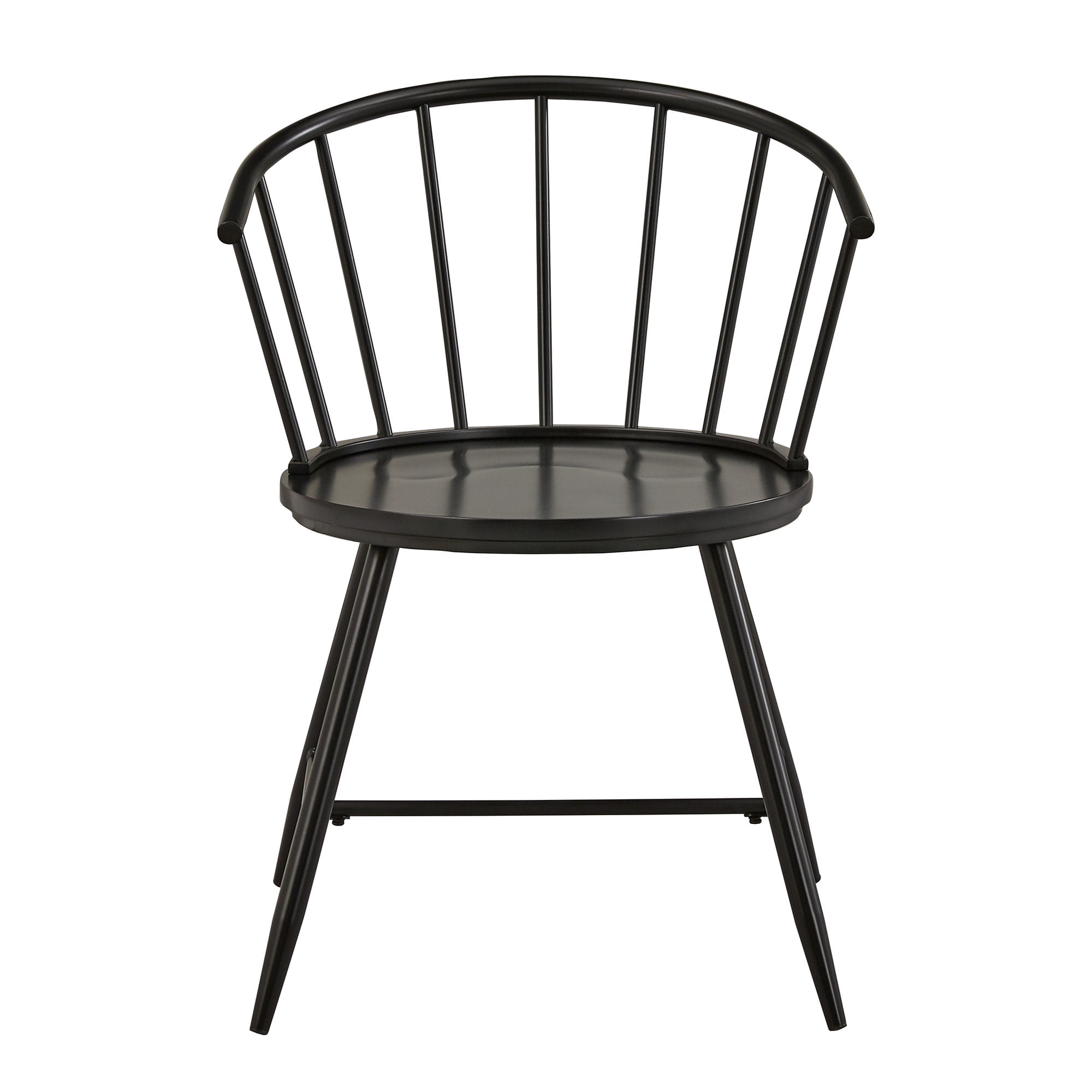 Weston Home Lydford Slope Low Back Windsor Metal Side Chairs, Set of 2, Black