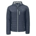 thumbnail image 2 of Men's Cutter & Buck  Heather Navy West Michigan Whitecaps Rainier PrimaLoft Eco Full-Zip Hooded Jacket, 2 of 3