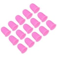thumbnail image 1 of Protector de punta de dedo de silicona Uxcell, paquete de 15, cubiertas de guardia para dedos, almohadillas de dedal para contar en la oficina, tamaño pequeño rosa, 1 of 5