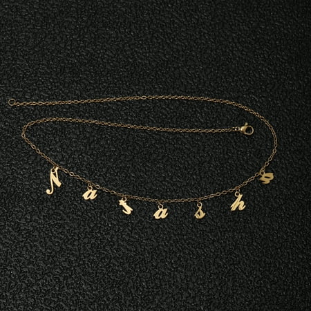 Dangled Name Necklace Personalized Initial Necklace Dangle Name Choker Custom Name Necklace Name Jewelry for Women
